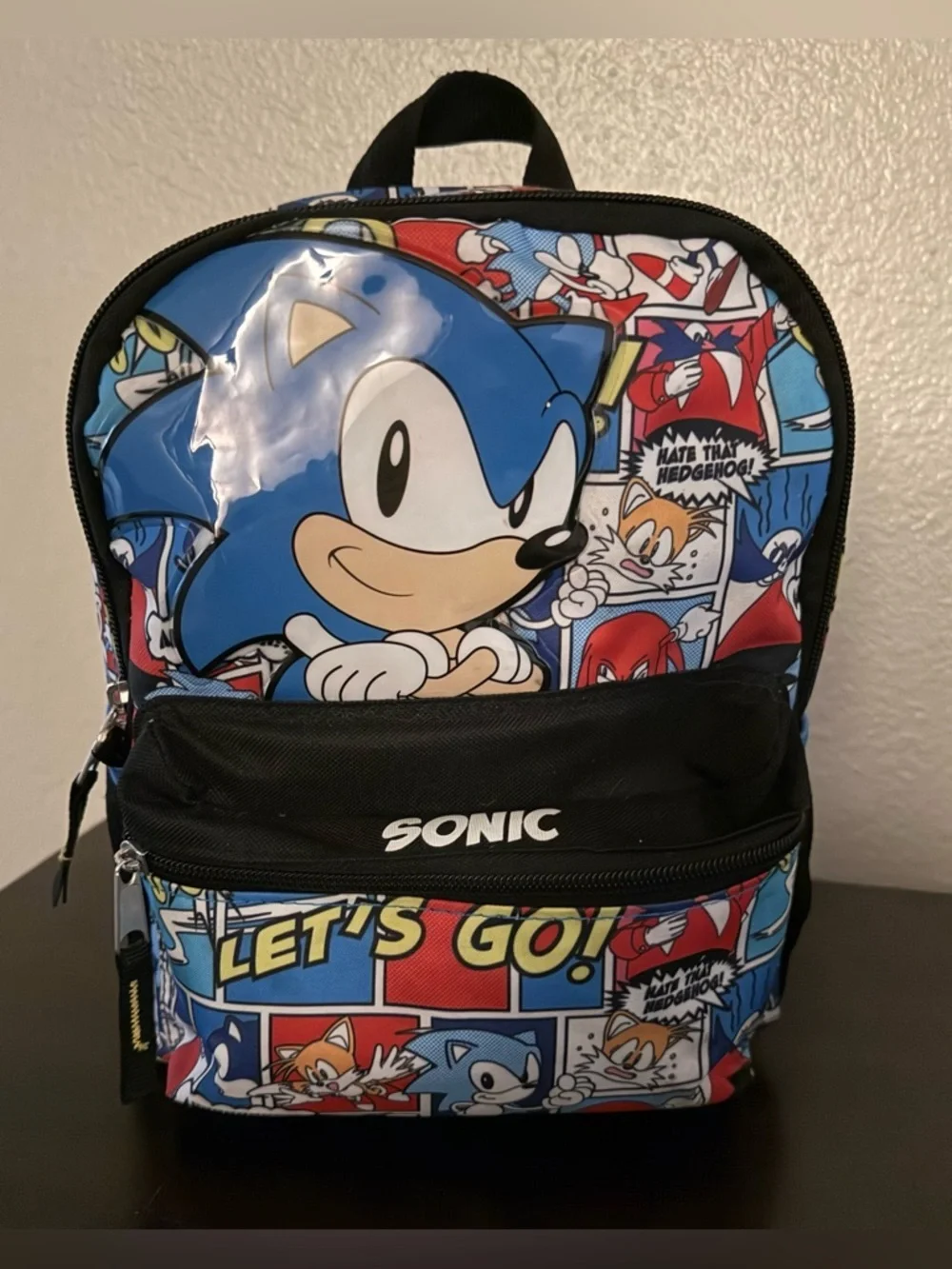 Sonic The Hedgehog Comic Print Mini Backpack | Kids Travel School Bag
